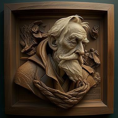 3D model Charles Frederick Ulrich American artist (STL)